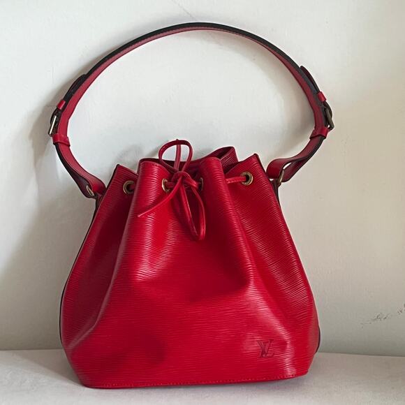 Louis Vuitton Handbags - MINT Louis Vuitton Epi Leather Petit Noe Bucket Shoulder Bag Red